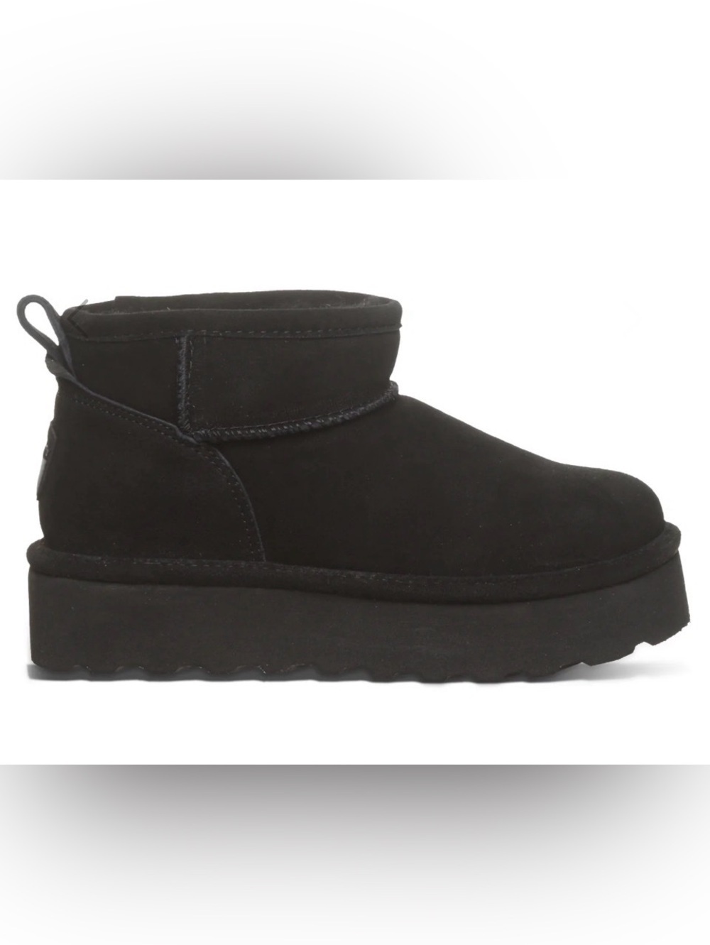 Bearpaw Retro Shorty Black Platform Boots - New in Box (NIB) Size 8